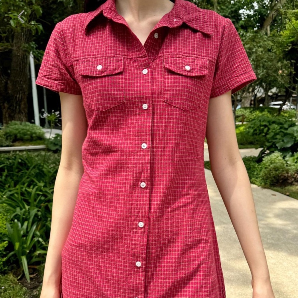 brandy melville Leanne dress in red plaid